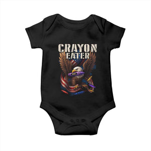 Crayon Eater Baby Onesie Funny Eagle 250th Anniversary Veterans Gifts TS10 Black Print Your Wear