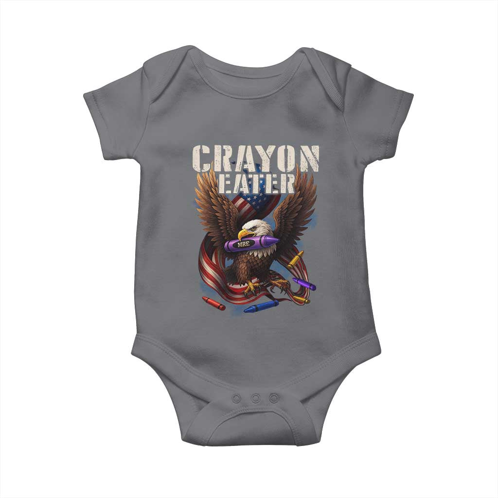 Crayon Eater Baby Onesie Funny Eagle 250th Anniversary Veterans Gifts TS10 Charcoal Print Your Wear