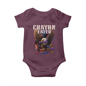 Crayon Eater Baby Onesie Funny Eagle 250th Anniversary Veterans Gifts TS10 Maroon Print Your Wear