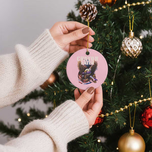 Crayon Eater Ceramic Ornament Funny Eagle 250th Anniversary Veterans Gifts TS10 1pc Light Pink Print Your Wear