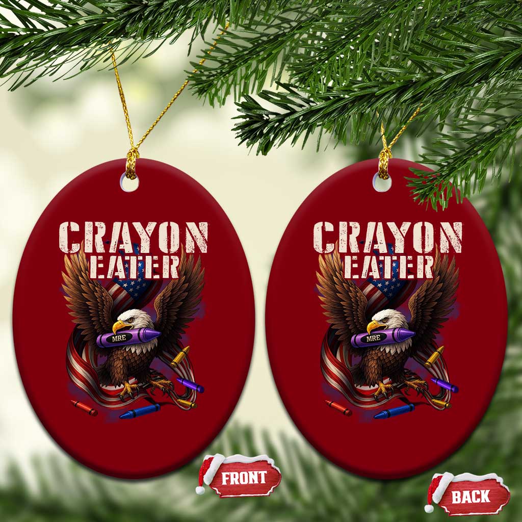Crayon Eater Ceramic Ornament Funny Eagle 250th Anniversary Veterans Gifts TS10 Print Your Wear