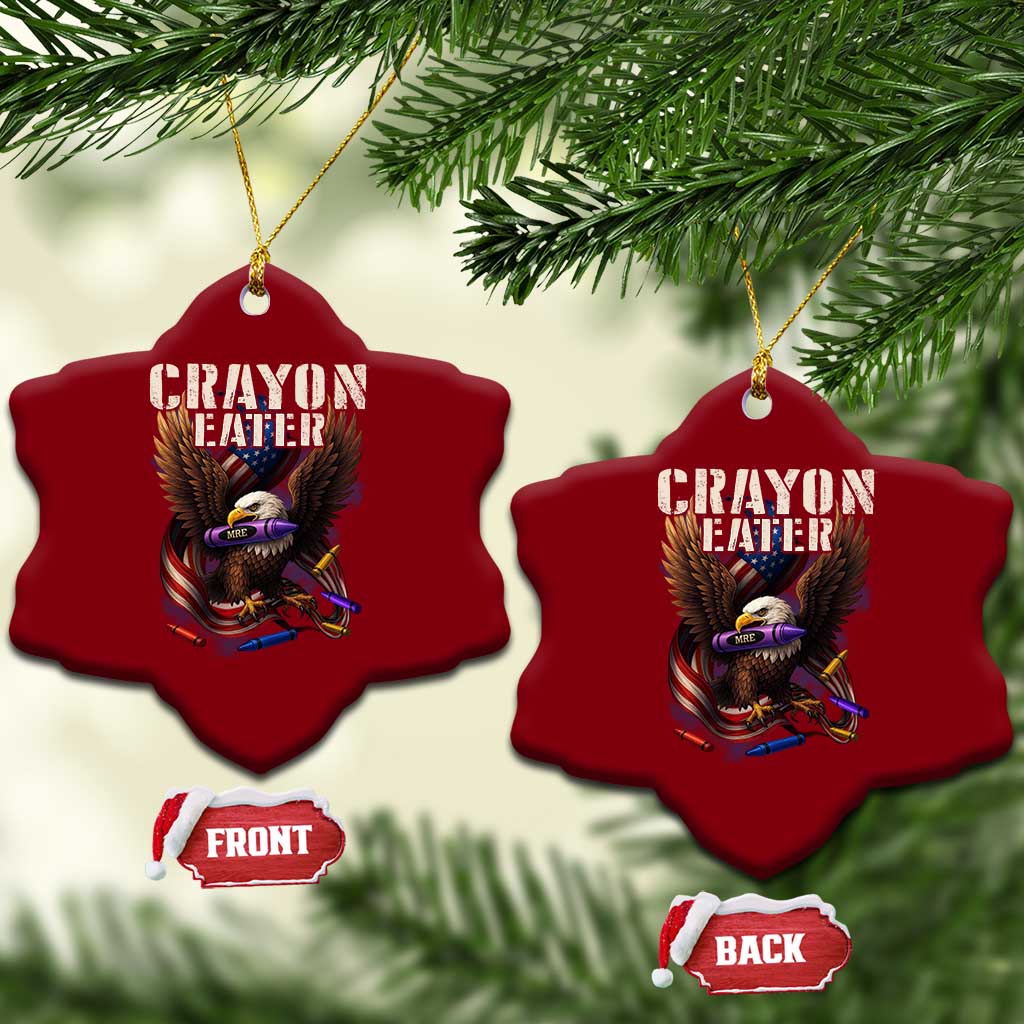 Crayon Eater Ceramic Ornament Funny Eagle 250th Anniversary Veterans Gifts TS10 Print Your Wear