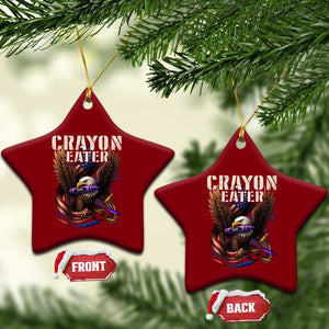 Crayon Eater Ceramic Ornament Funny Eagle 250th Anniversary Veterans Gifts TS10 Print Your Wear