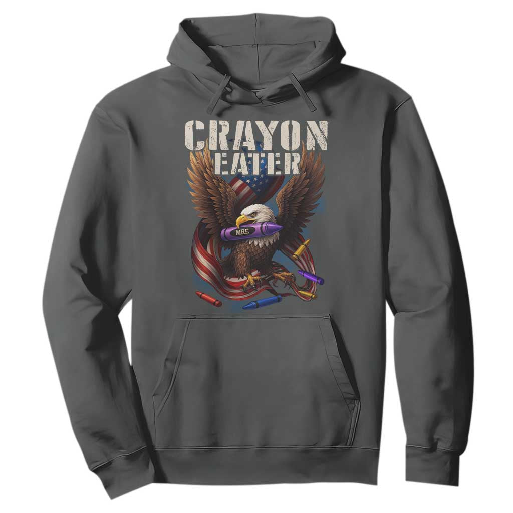 Crayon Eater Hoodie Funny Eagle 250th Anniversary Veterans Gifts TS10 Dark Heather Print Your Wear