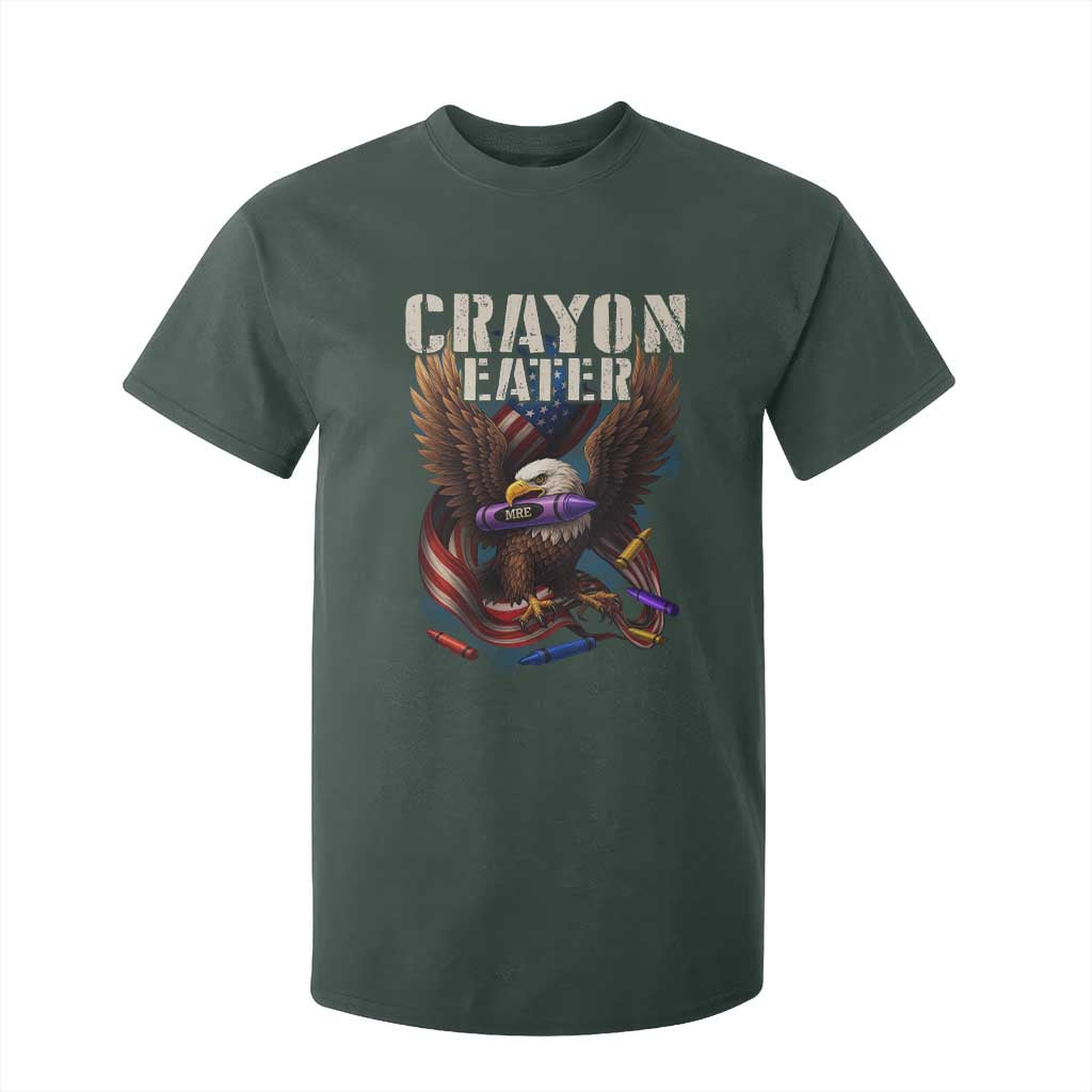 Crayon Eater T Shirt For Kid Funny Eagle 250th Anniversary Veterans Gifts TS10 Dark Forest Green Print Your Wear