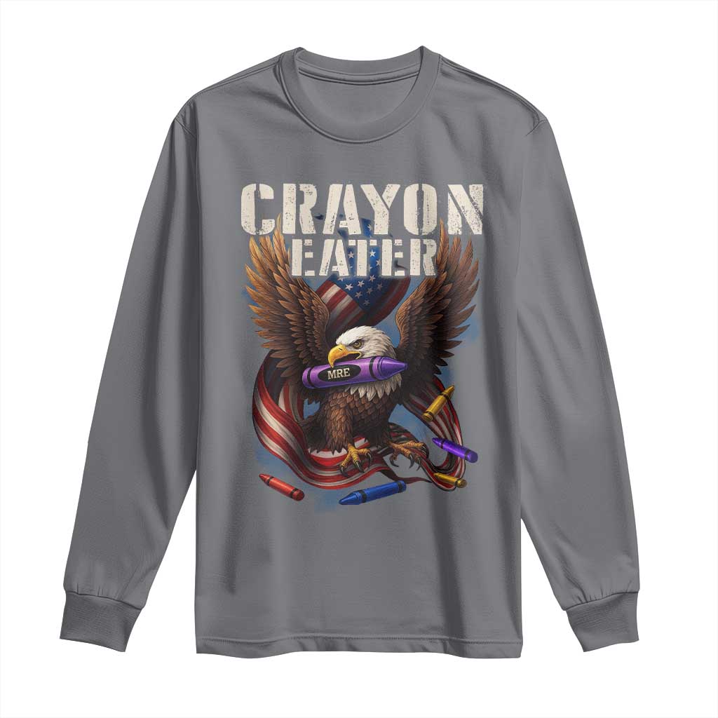 Crayon Eater Long Sleeve Shirt Funny Eagle 250th Anniversary Veterans Gifts TS10 Charcoal Print Your Wear