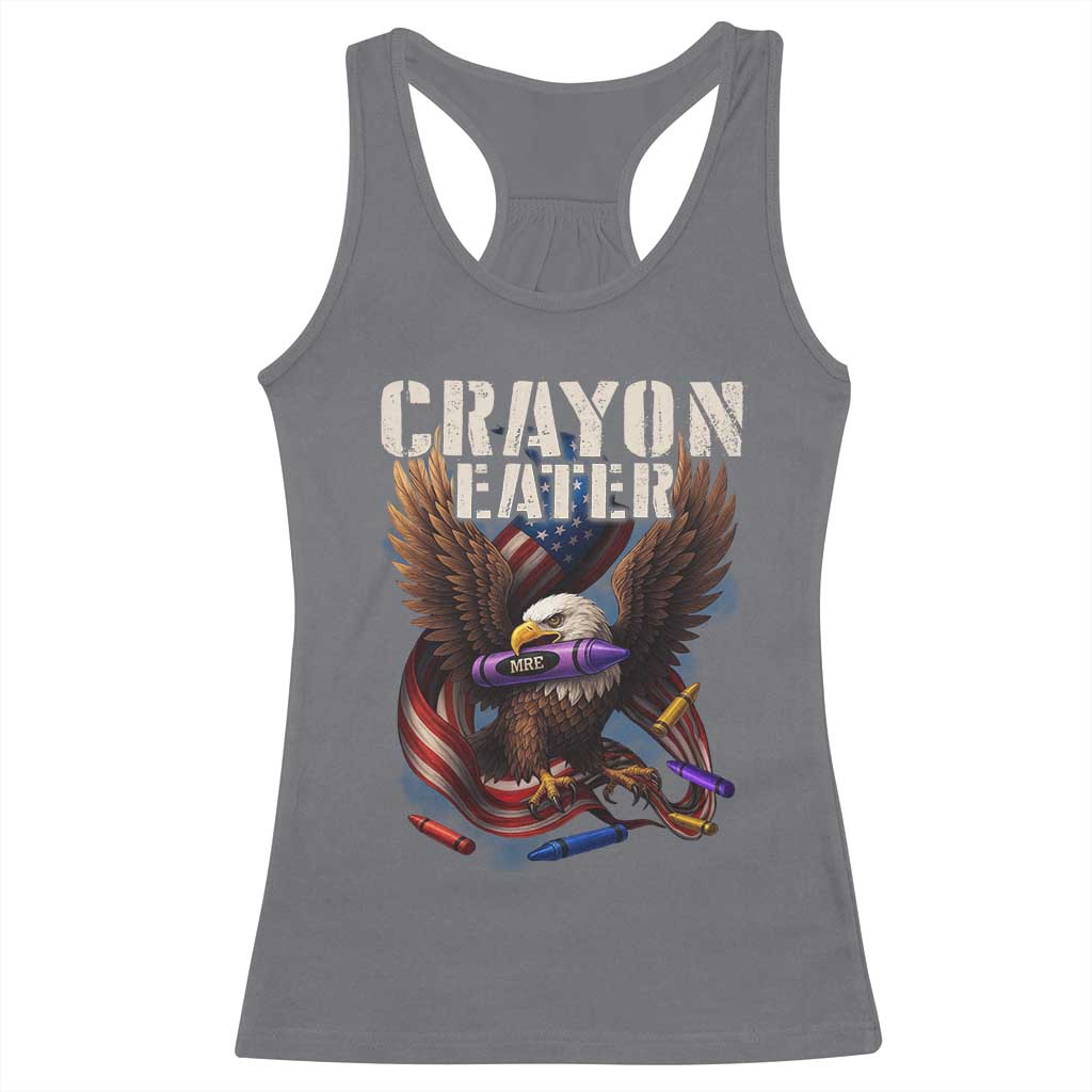 Crayon Eater Racerback Tank Top Funny Eagle 250th Anniversary Veterans Gifts TS10 Charcoal Print Your Wear