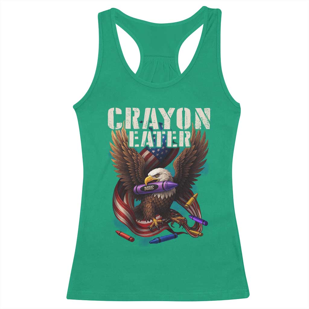 Crayon Eater Racerback Tank Top Funny Eagle 250th Anniversary Veterans Gifts TS10 Irish Green Print Your Wear