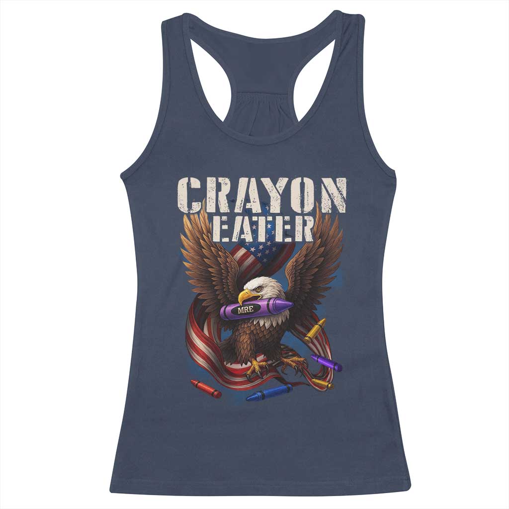 Crayon Eater Racerback Tank Top Funny Eagle 250th Anniversary Veterans Gifts TS10 Navy Print Your Wear