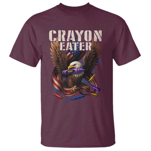 Crayon Eater T Shirt Funny Eagle 250th Anniversary Veterans Gifts TS10 Maroon Print Your Wear
