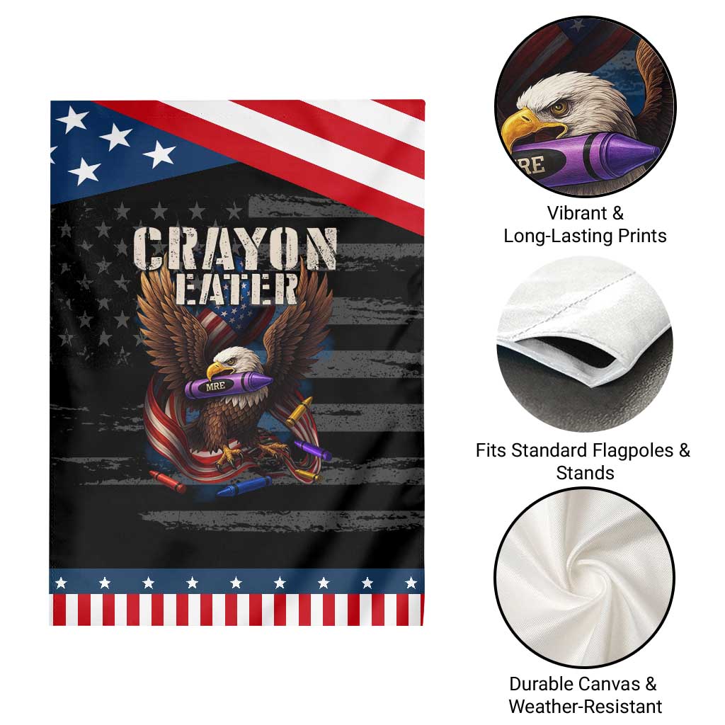 Crayon Eater Garden Flag Funny Eagle 250th Anniversary Veterans Gifts TS10 Print Your Wear