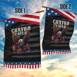Crayon Eater Garden Flag Funny Eagle 250th Anniversary Veterans Gifts TS10 Print Your Wear