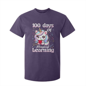 100th Day Of School Unicorn Girls T Shirt For Kid Magical Learning TS10 Purple Print Your Wear