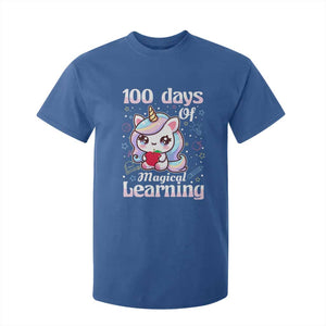 100th Day Of School Unicorn Girls T Shirt For Kid Magical Learning TS10 Royal Blue Print Your Wear