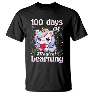 100th Day Of School Unicorn Girls T Shirt Magical Learning TS10 Black Print Your Wear