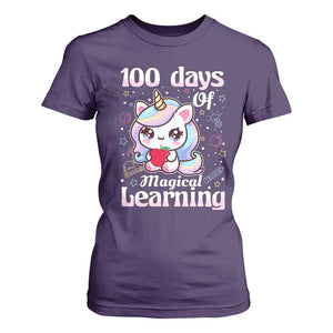 100th Day Of School Unicorn Girls T Shirt For Women Magical Learning TS10 Purple Print Your Wear