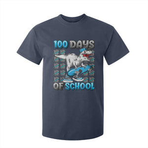 100 Days of School 100th Day Dinosaur T Shirt For Kid TS10 Navy Print Your Wear