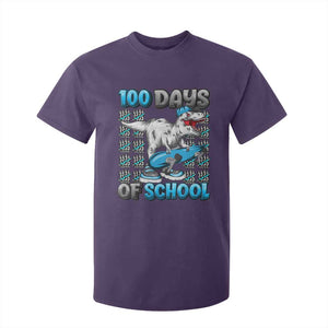 100 Days of School 100th Day Dinosaur T Shirt For Kid TS10 Purple Print Your Wear