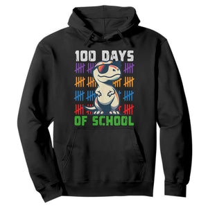 100 Days of School 100th Day Dino Hoodie TS10 Black Print Your Wear