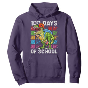 100th Day Of School Hoodie 100 Days Dino Dinosaur TS10 Purple Print Your Wear