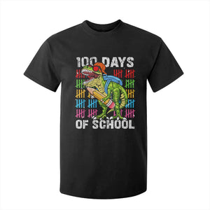 100th Day Of School T Shirt For Kid 100 Days Dino Dinosaur TS10 Black Print Your Wear