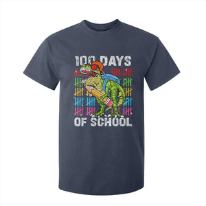 100th Day Of School T Shirt For Kid 100 Days Dino Dinosaur TS10 Navy Print Your Wear