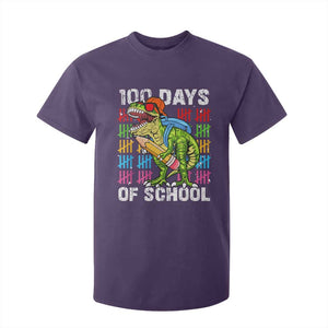 100th Day Of School T Shirt For Kid 100 Days Dino Dinosaur TS10 Purple Print Your Wear