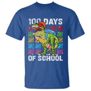 100th Day Of School T Shirt 100 Days Dino Dinosaur TS10 Royal Blue Print Your Wear