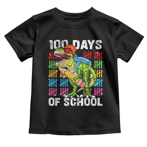 100th Day Of School Toddler T Shirt 100 Days Dino Dinosaur TS10 Black Print Your Wear