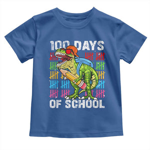 100th Day Of School Toddler T Shirt 100 Days Dino Dinosaur TS10 Royal Blue Print Your Wear