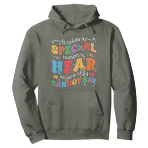 Special Education Teacher Hoodie Inspirational SPED Teachers Autism A Special Person TS10 Military Green Print Your Wear