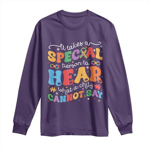 Special Education Teacher Long Sleeve Shirt Inspirational SPED Teachers Autism A Special Person TS10 Purple Print Your Wear