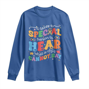 Special Education Teacher Long Sleeve Shirt Inspirational SPED Teachers Autism A Special Person TS10 Royal Blue Print Your Wear