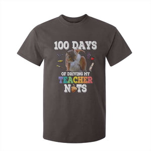 100th Day Of School T Shirt For Kid Driving My Teacher Nuts Dabbing Squirrel 100 Days TS10 Dark Chocolate Print Your Wear