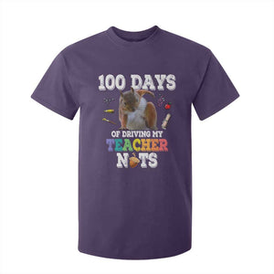 100th Day Of School T Shirt For Kid Driving My Teacher Nuts Dabbing Squirrel 100 Days TS10 Purple Print Your Wear