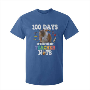 100th Day Of School T Shirt For Kid Driving My Teacher Nuts Dabbing Squirrel 100 Days TS10 Royal Blue Print Your Wear