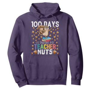 100 Days Of School Hoodie 100th Day Driving My Teacher Nuts Squirrel School TS10 Purple Print Your Wear