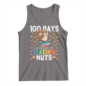 100 Days Of School Tank Top 100th Day Driving My Teacher Nuts Squirrel School TS10 Deep Heather Print Your Wear