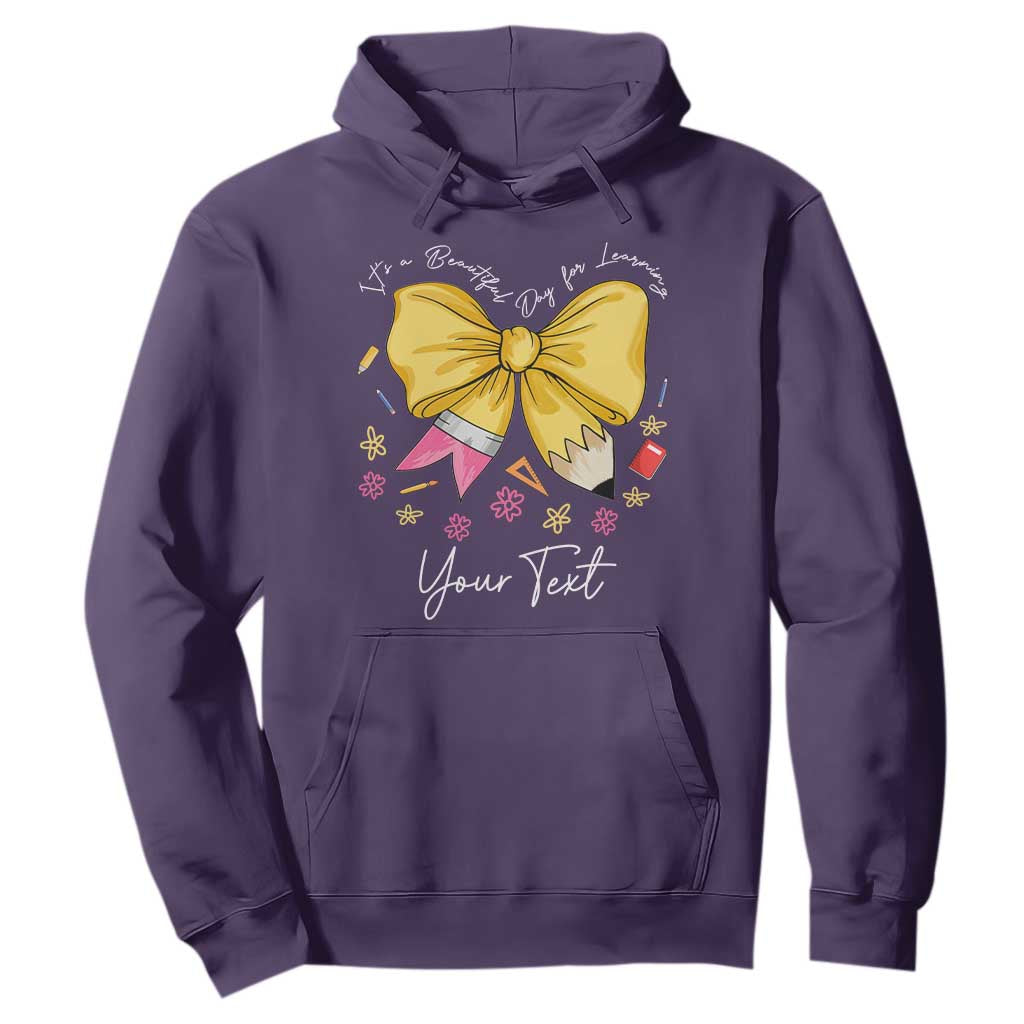 Personalized Teacher Coquette Bow Hoodie Custom Name Cute Teacher Appreciation Gift TS10 Purple Print Your Wear