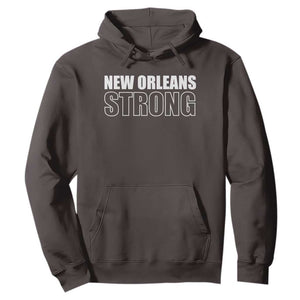 Nola Strong Hoodie Volunteer Support New Orleans Louisiana 2025 TS10 Dark Chocolate Print Your Wear