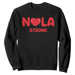 Nola Strong New Orleans Support Sweatshirt TS10 Black Print Your Wear