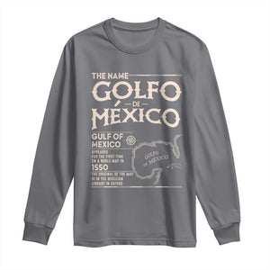 Gulf Of Mexico Long Sleeve Shirt 1672 Historic Map Coast Mexico Lover TS10 Charcoal Print Your Wear