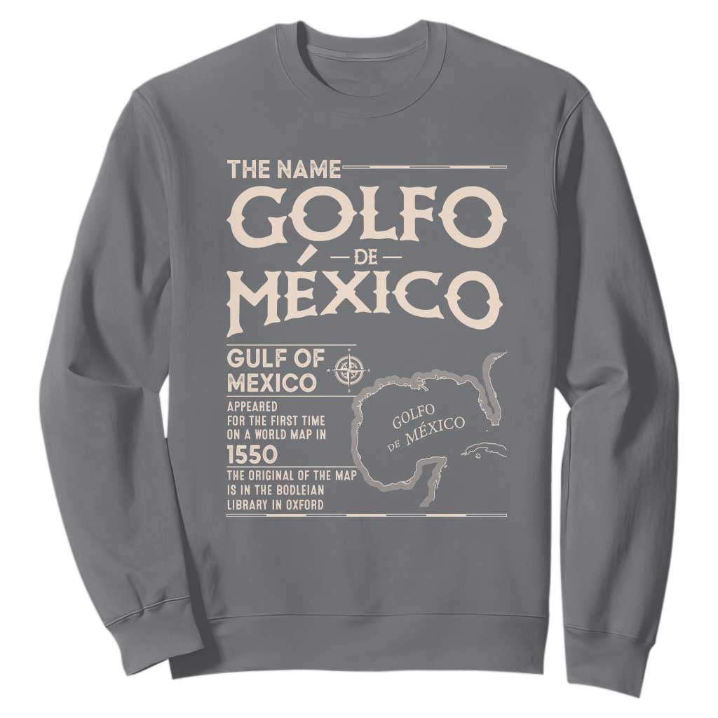 Gulf Of Mexico Sweatshirt 1672 Historic Map Coast Mexico Lover TS10 Charcoal Print Your Wear