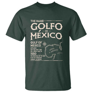 Gulf Of Mexico T Shirt 1672 Historic Map Coast Mexico Lover TS10 Dark Forest Green Print Your Wear