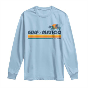 Gulf Of Mexico Long Sleeve Shirt Texas Alabama Mississippi Florida Beach Gulf Coast Mexico Lover TS10 Light Blue Print Your Wear