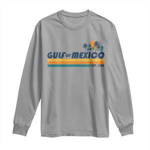 Gulf Of Mexico Long Sleeve Shirt Texas Alabama Mississippi Florida Beach Gulf Coast Mexico Lover TS10 Sport Gray Print Your Wear