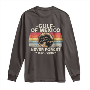 Never Forget Gulf Of Mexico Long Sleeve Shirt 1915 - 2025 TS10 Dark Chocolate Print Your Wear