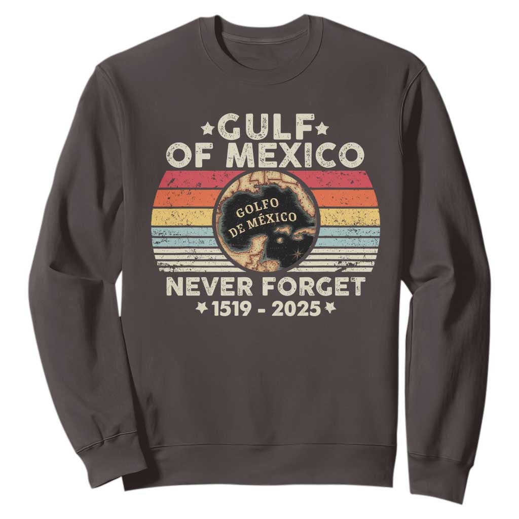 Never Forget Gulf Of Mexico Sweatshirt 1915 - 2025 TS10 Dark Chocolate Print Your Wear