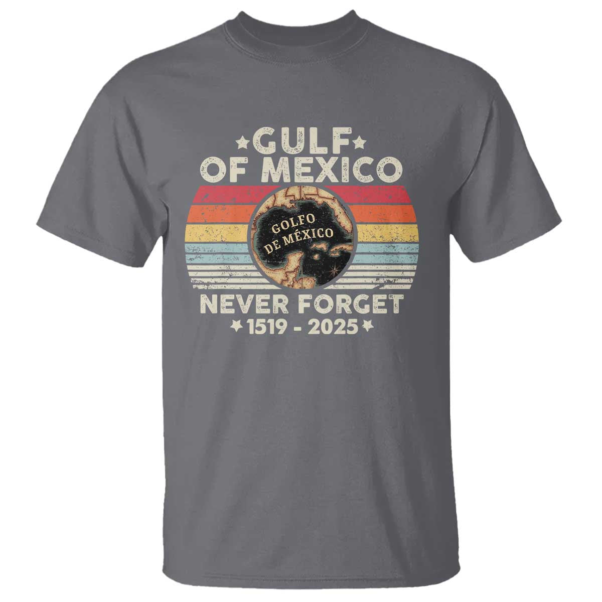 Never Forget Gulf Of Mexico T Shirt 1915 - 2025 TS10 Charcoal Print Your Wear
