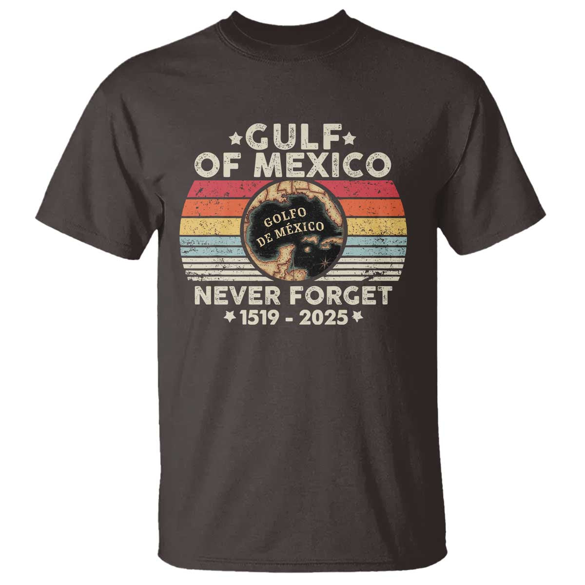 Never Forget Gulf Of Mexico T Shirt 1915 - 2025 TS10 Dark Chocolate Print Your Wear